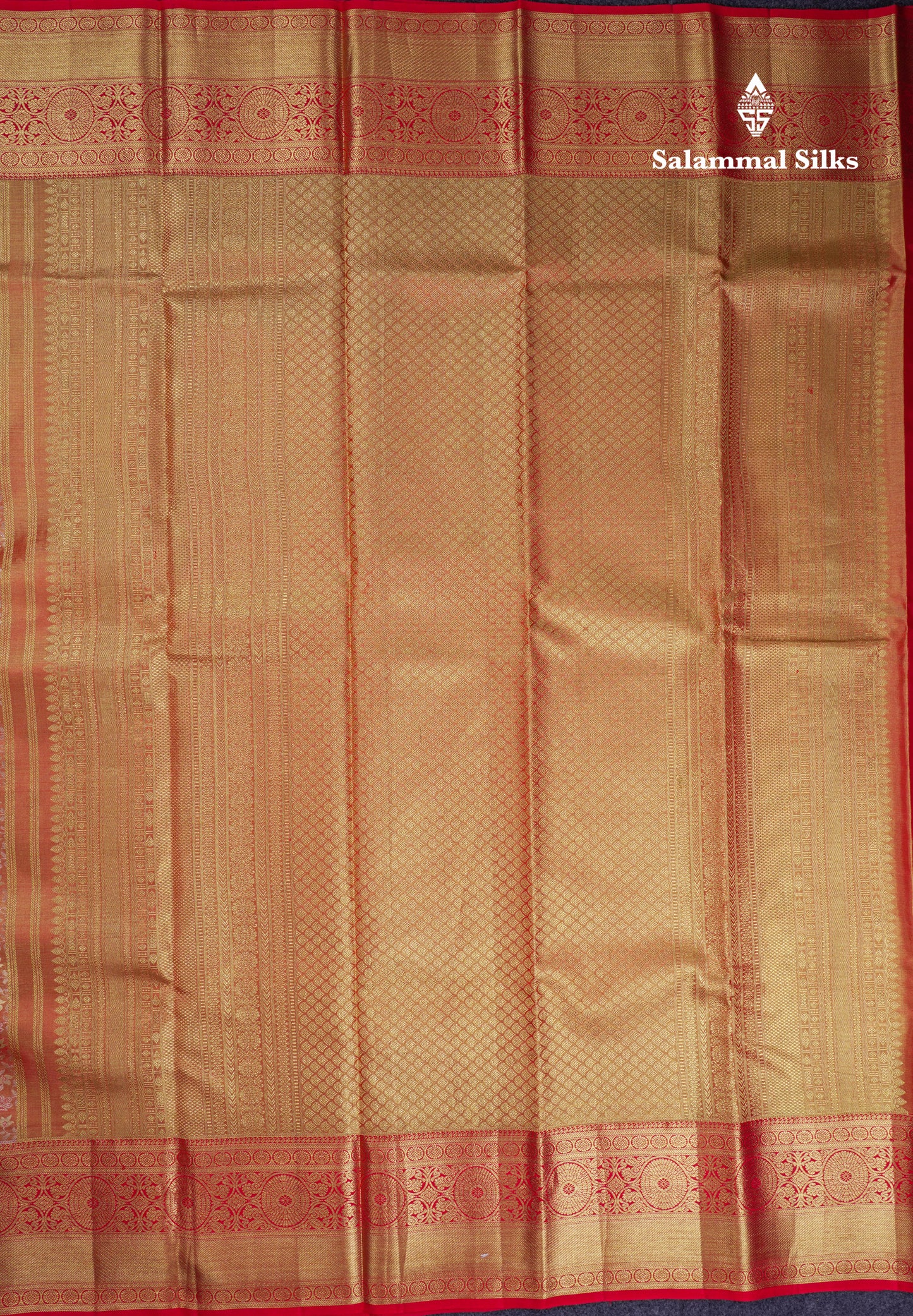 Beautiful Red Tissue Bridal Pure Kanjivaram Silk Saree With Traditional Border