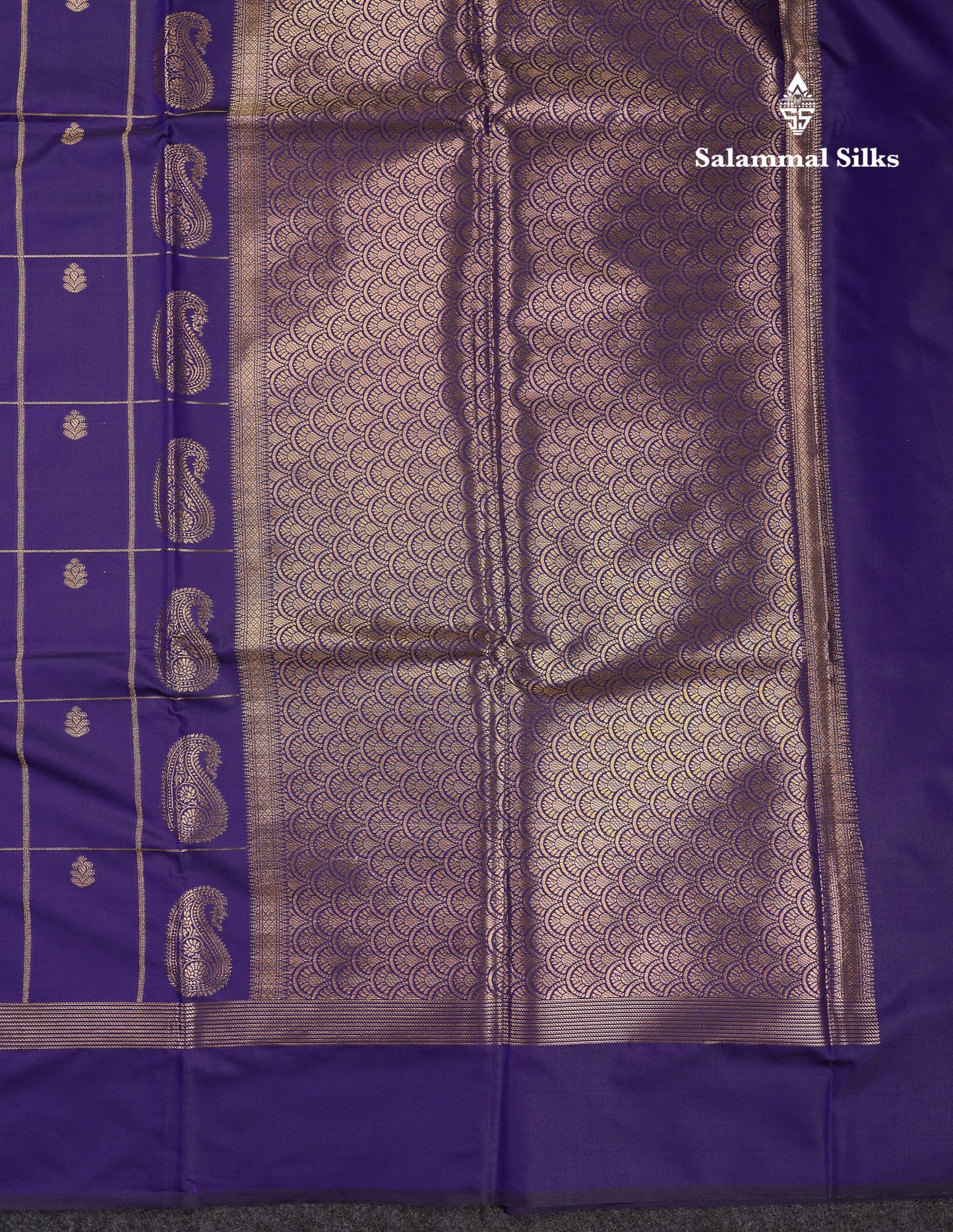 Beautiful Bottle Green Big Checks With Butta Semi Silk Saree With Designer Blouse
