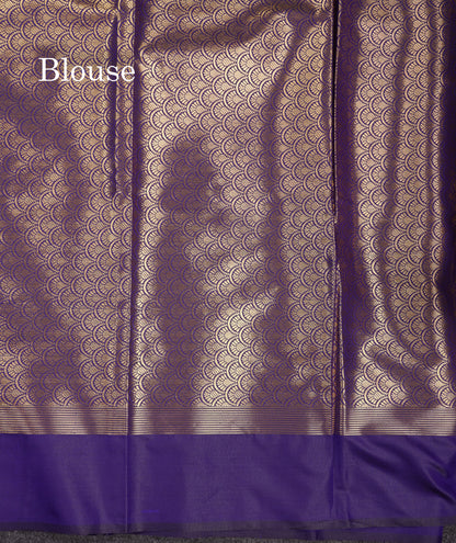 Beautiful Bottle Green Big Checks With Butta Semi Silk Saree With Designer Blouse