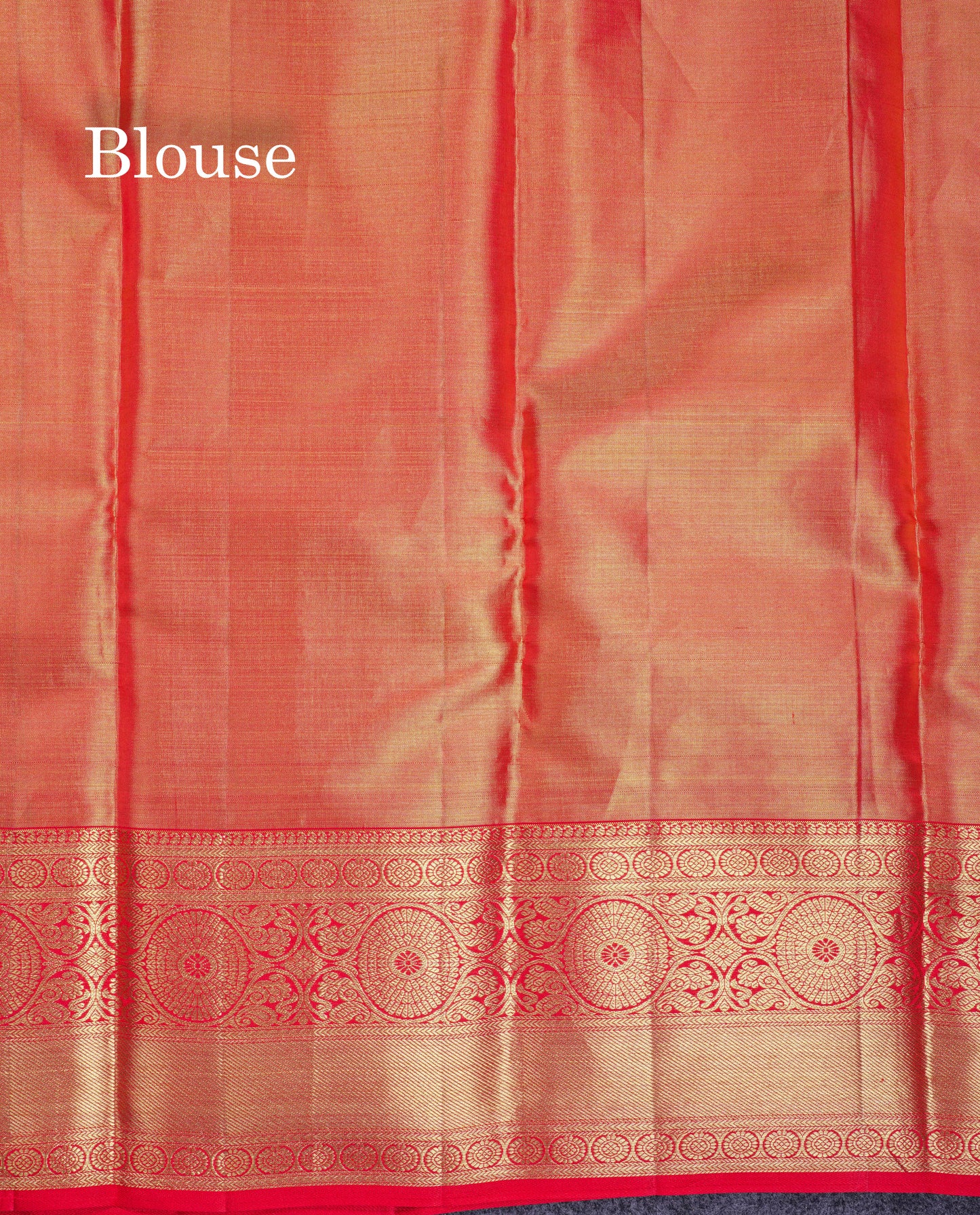 Beautiful Red Tissue Bridal Pure Kanjivaram Silk Saree With Traditional Border