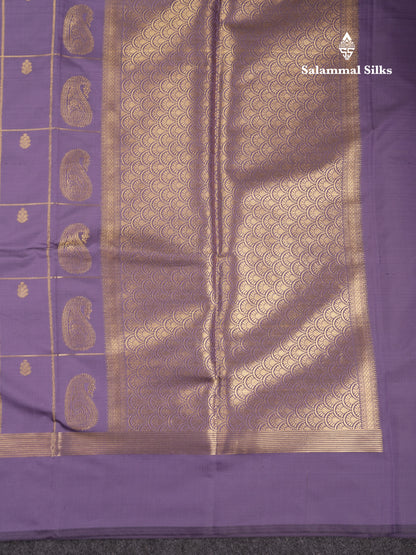 Beautiful Bottle Green Big Checks With Butta Semi Silk Saree With Designer Blouse