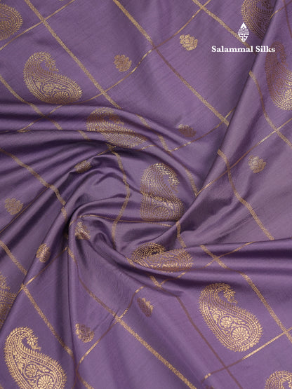 Beautiful Bottle Green Big Checks With Butta Semi Silk Saree With Designer Blouse