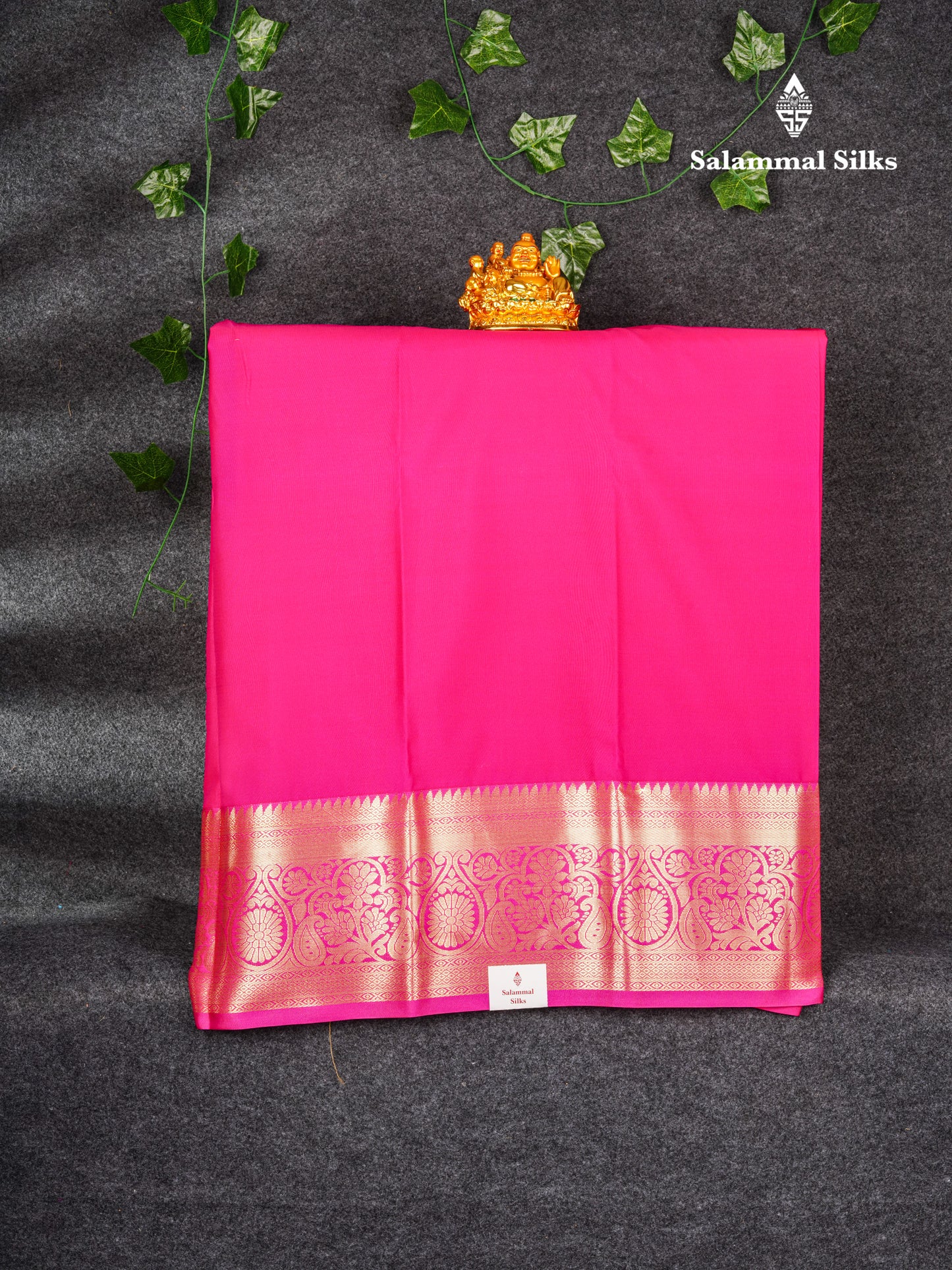 Semi Silk Pattu Pavadai (Mustard Yellow) With Magenta Pink Blouse 36"