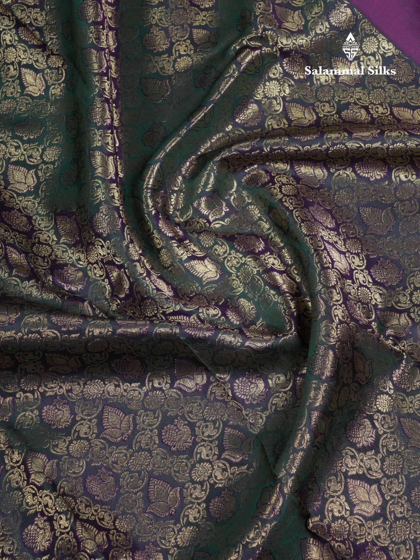 Beautiful Dark Bottle Green Bridal Pure Kanjivaram Silk Saree With Contrast Magenta Traditional Border