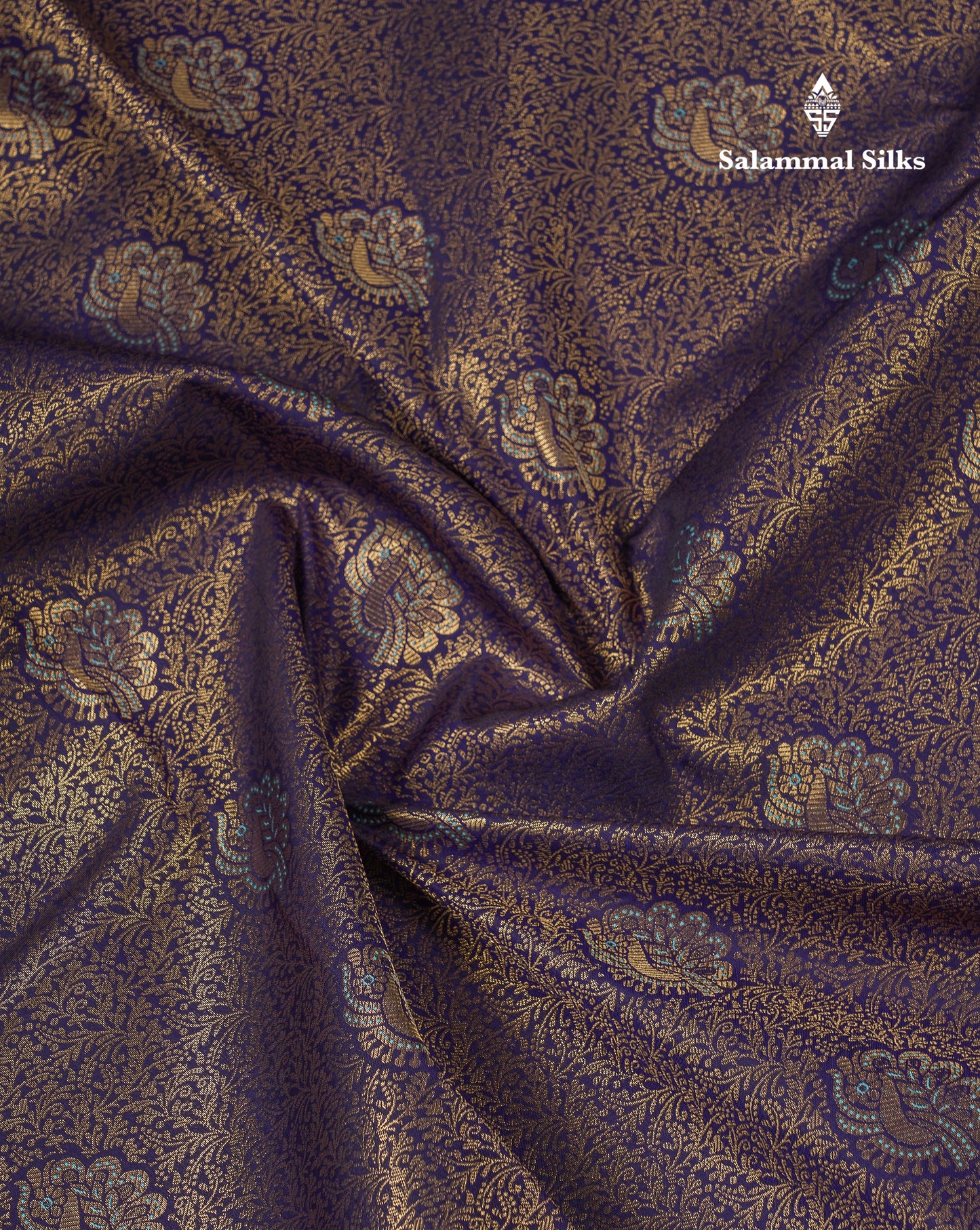 Beautiful Violet Bridal Semi Silk Saree With Contrast Rexona Green Border