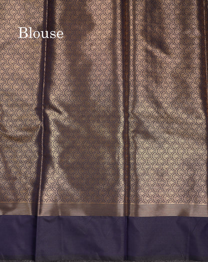 Beautiful Bottle Green Big Checks With Butta Semi Silk Saree With Designer Blouse