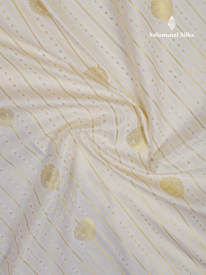 Beautiful Half White Semi Silk Saree With Contrast Dark Purple Traditional Evening Morning Border