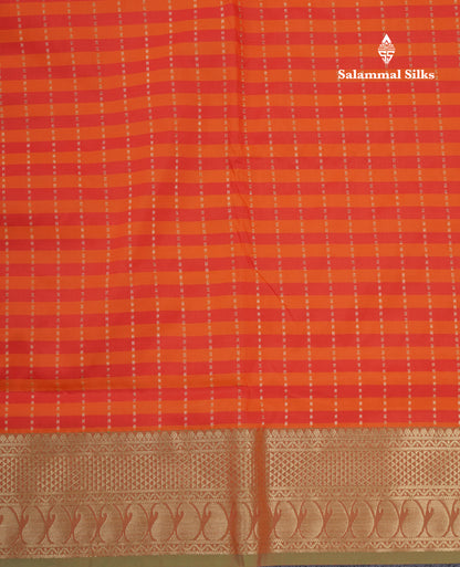 9 Yards Semi Silk Saree Blue & Violet with Purple Border