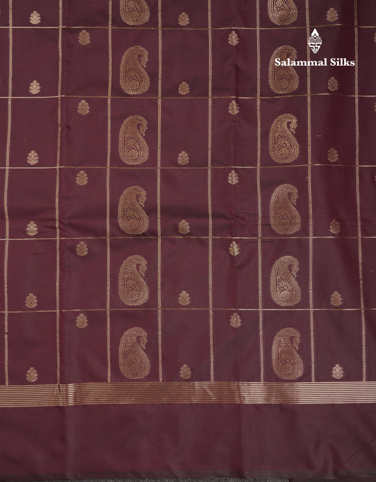 Beautiful Bottle Green Big Checks With Butta Semi Silk Saree With Designer Blouse