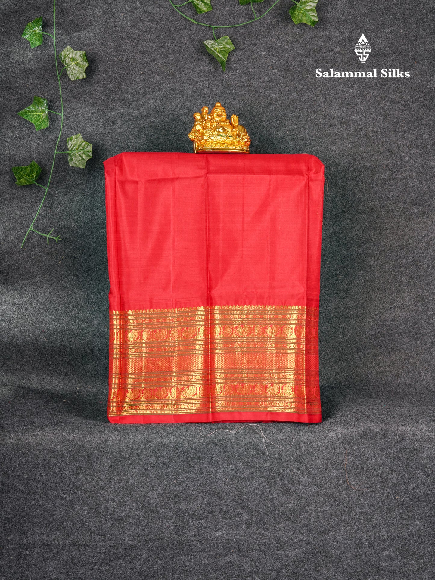 Pure Silk Pattu Pavadai (Sandal) With Chilly Red Blouse 23.50"