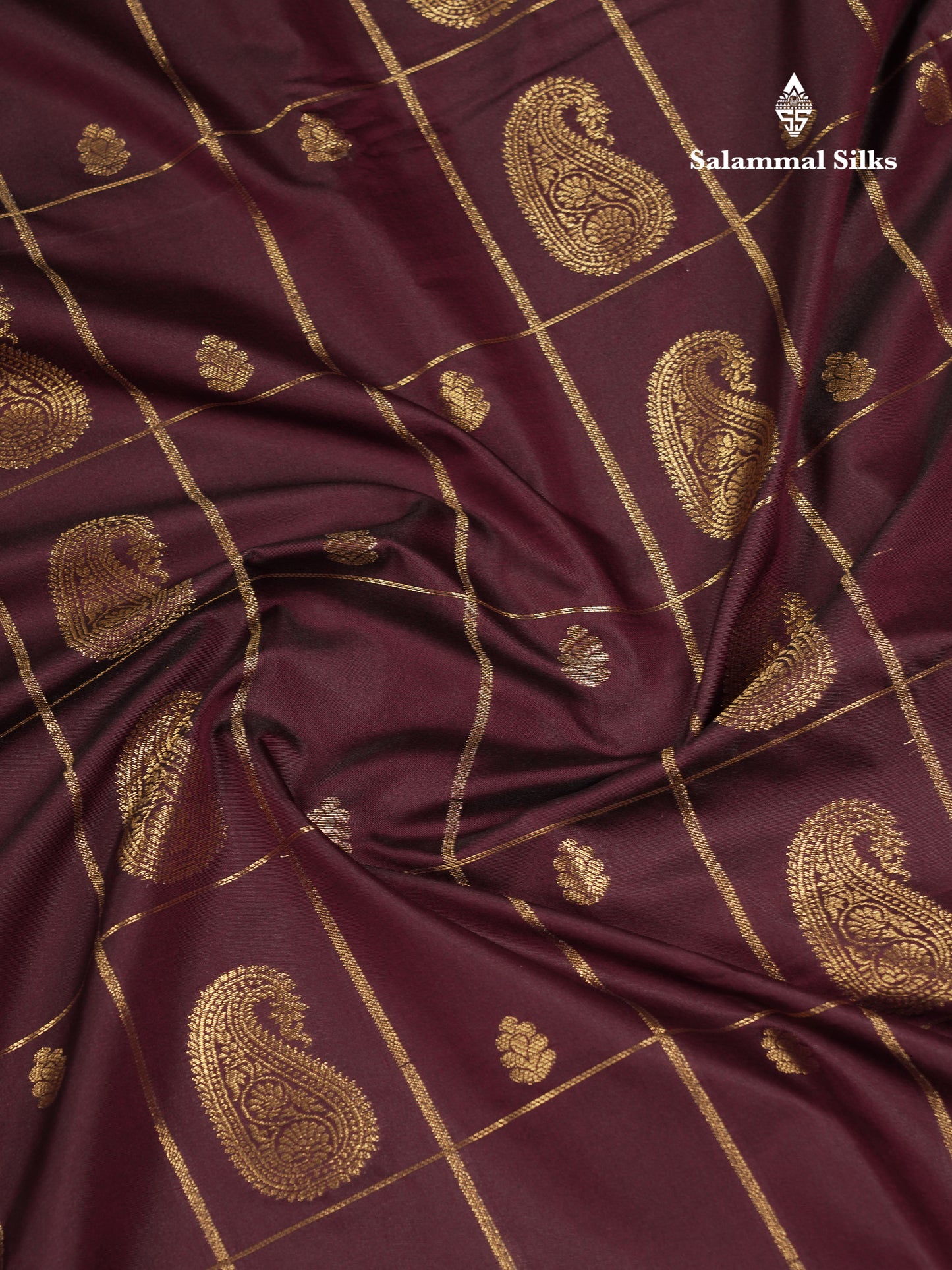 Beautiful Bottle Green Big Checks With Butta Semi Silk Saree With Designer Blouse