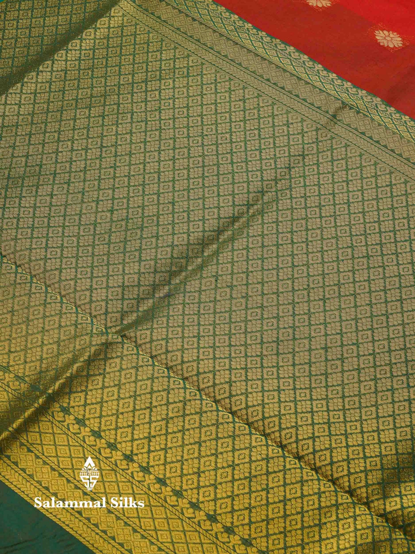 Beautiful Green Semi Silk Cotton Saree With Contrast Black Traditional Gap Border