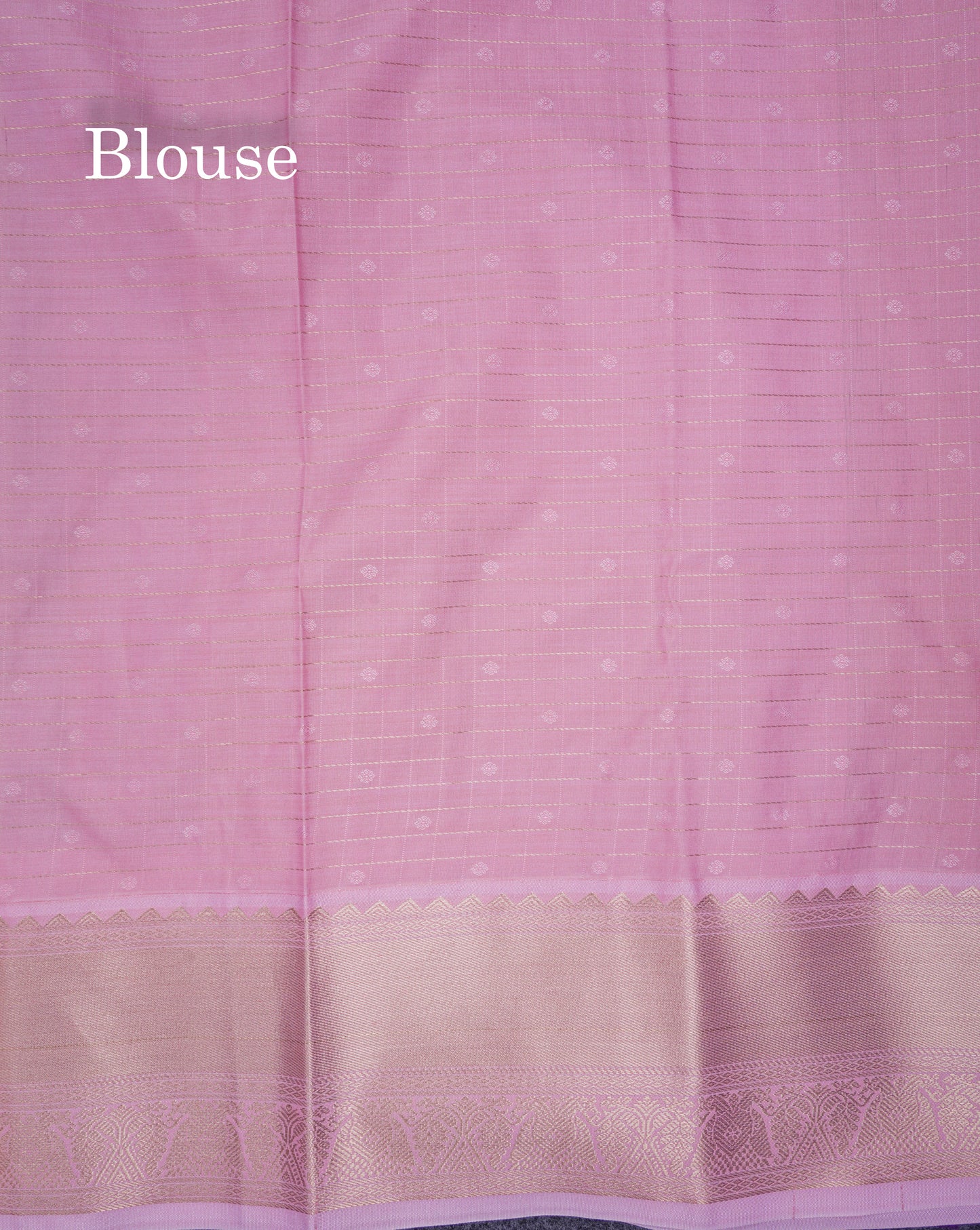 Beautiful Bottle Green Small Checks With Butta Semi Silk Saree With Contrast Baby Pink Traditional Border