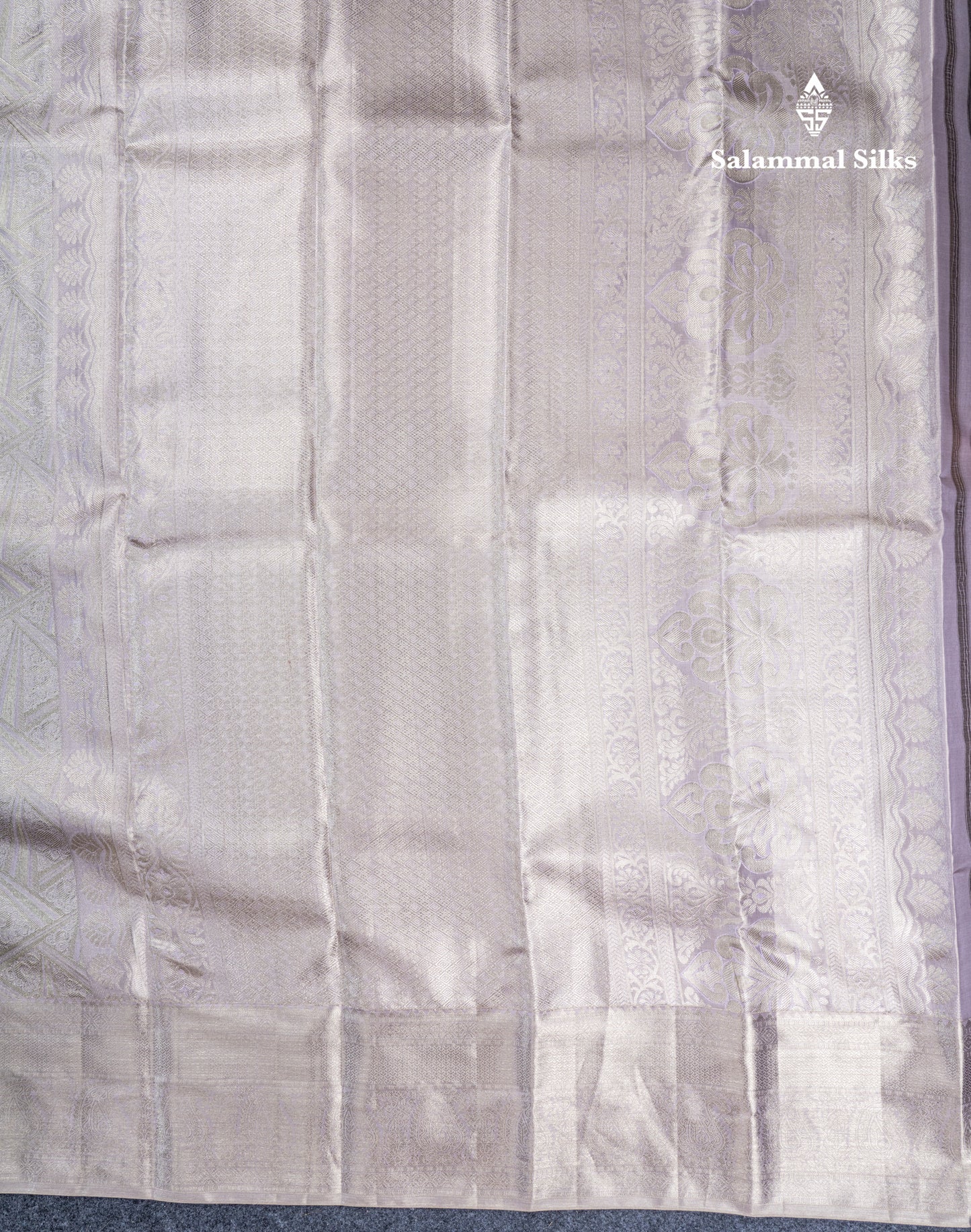 Light Lavender Tissue Fancy Bridal Pure Kanjivaram Silk Saree With Self Border