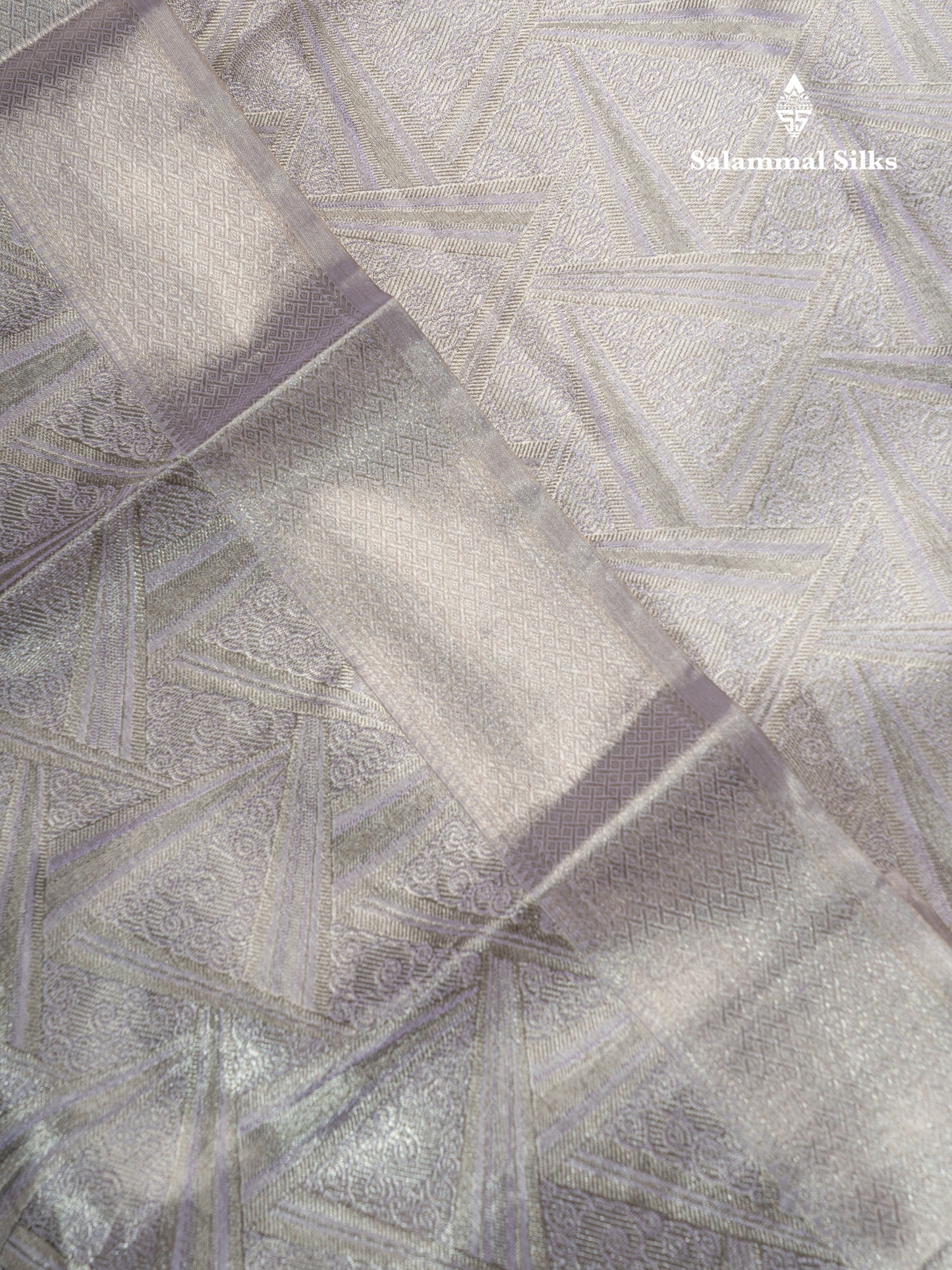 Light Lavender Tissue Fancy Bridal Pure Kanjivaram Silk Saree With Self Border