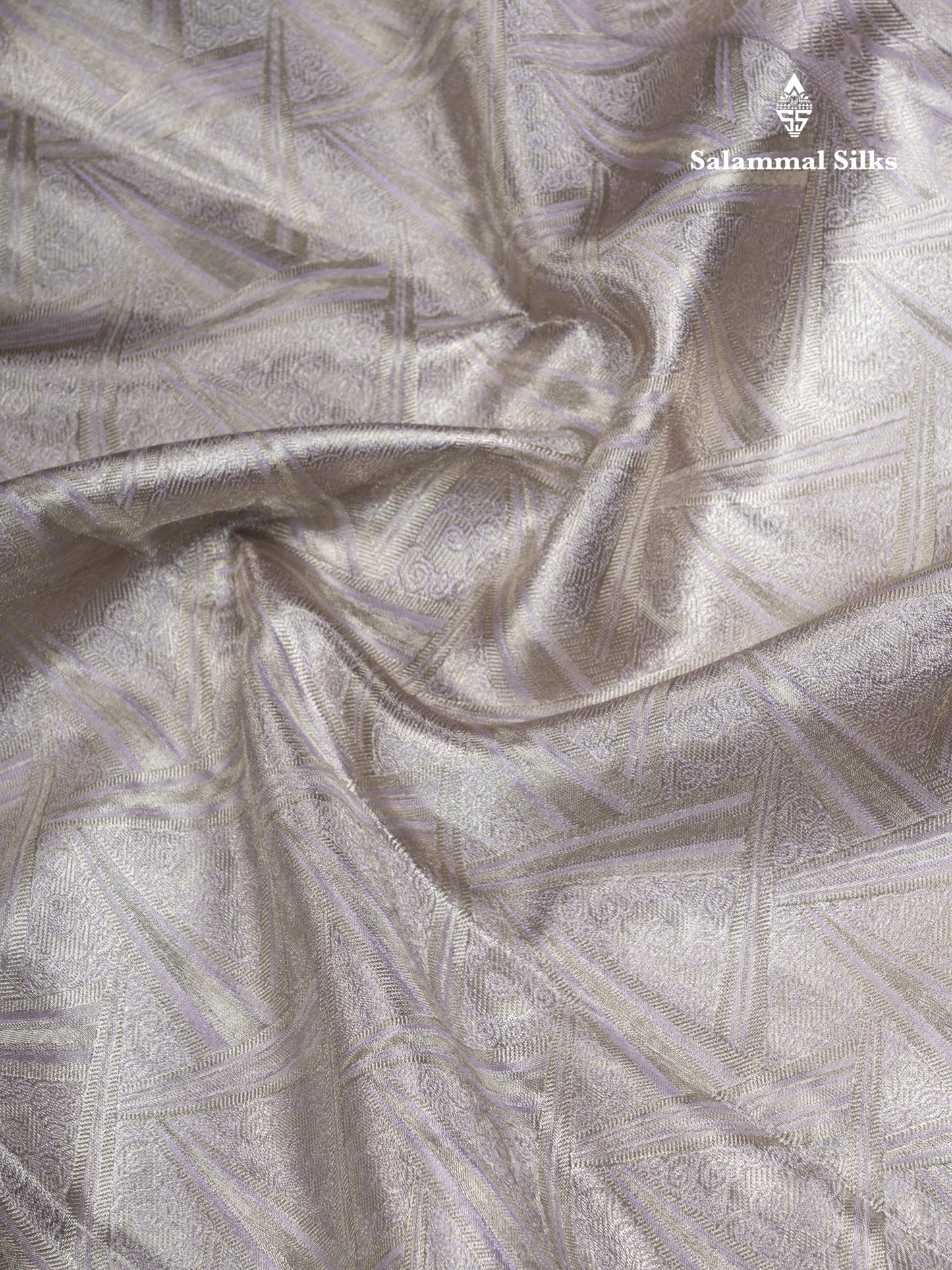 Light Lavender Tissue Fancy Bridal Pure Kanjivaram Silk Saree With Self Border
