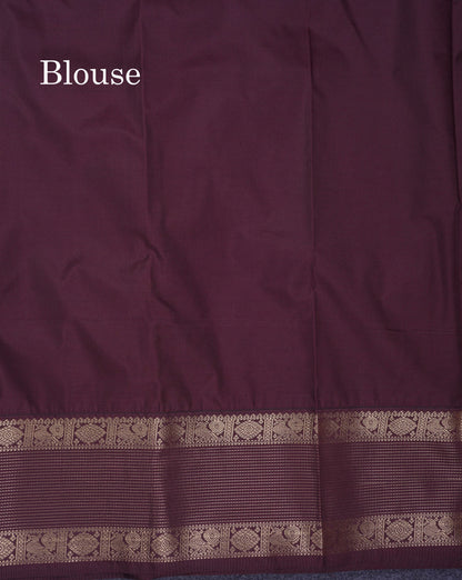 Beautiful Rust Orange Semi Silk Saree With Contrast Dark Brown Traditional Border