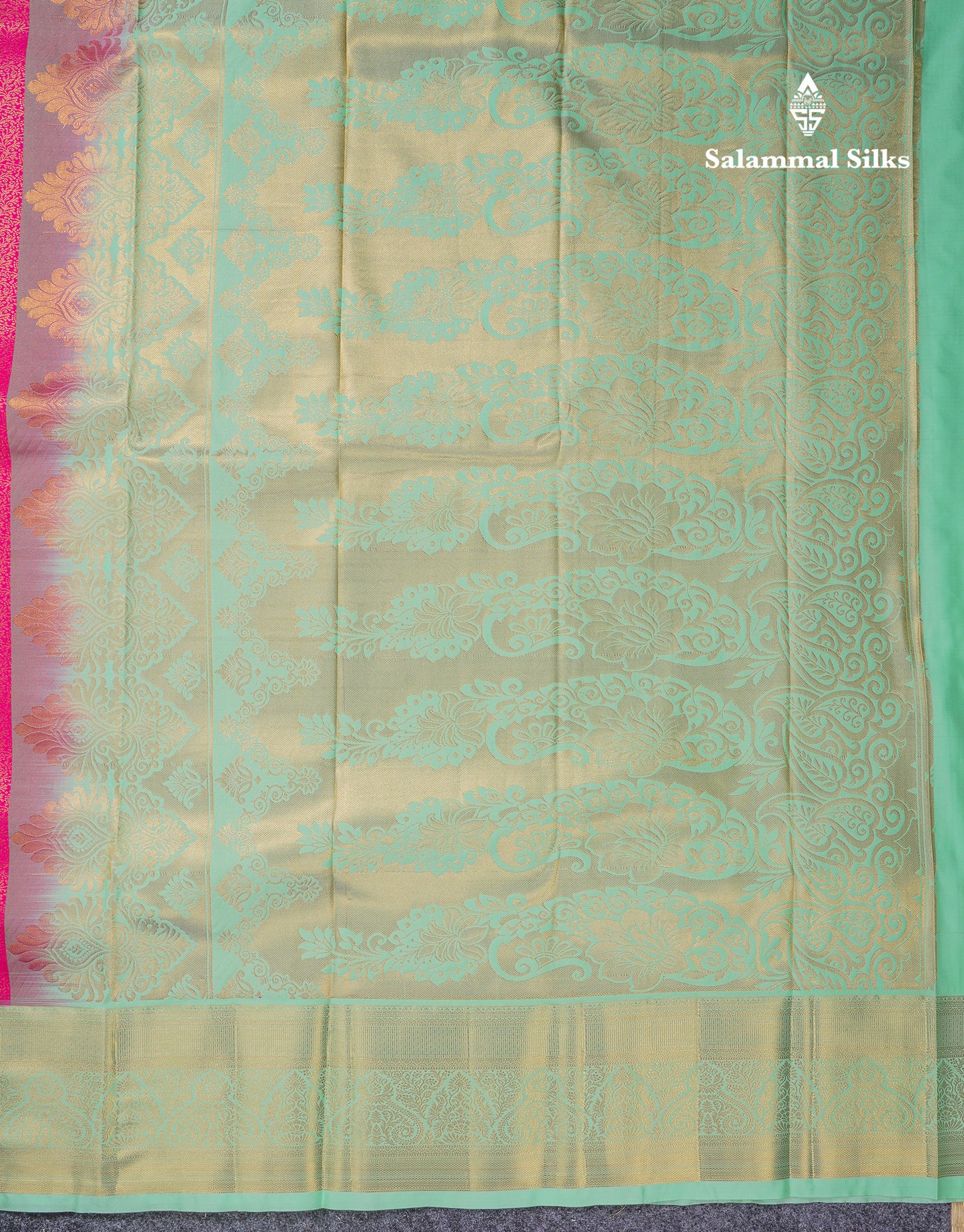 Beautiful Violet Bridal Semi Silk Saree With Contrast Rexona Green Border