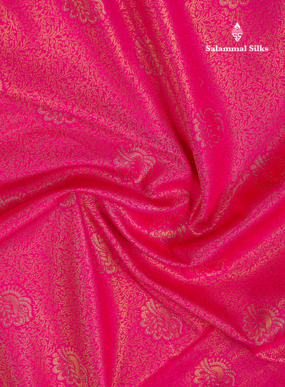 Beautiful Violet Bridal Semi Silk Saree With Contrast Rexona Green Border