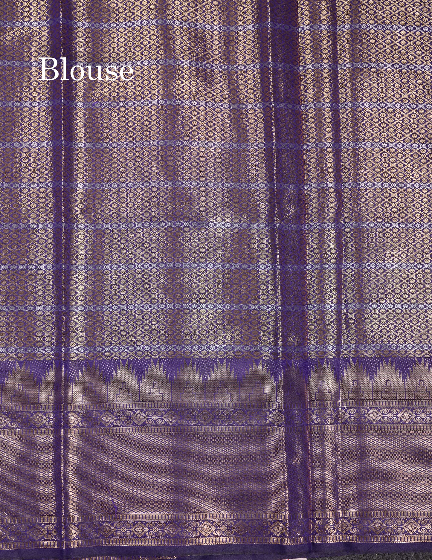 Beautiful Dark Magenta Silver & Gold Buttas Mixed Cotton Fancy Saree With Traditional Evening Morning Temple Border