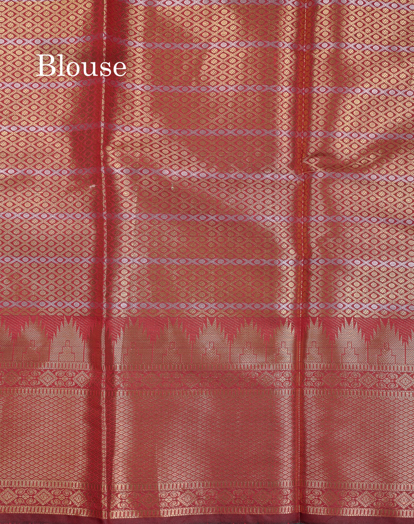 Beautiful Dark Magenta Silver & Gold Buttas Mixed Cotton Fancy Saree With Traditional Evening Morning Temple Border