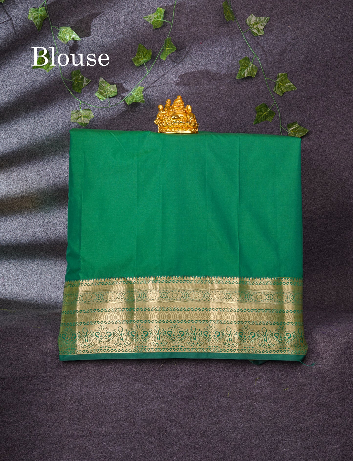 Semi Silk Pattu Pavadai (Mustard Yellow) With Green Blouse 36"