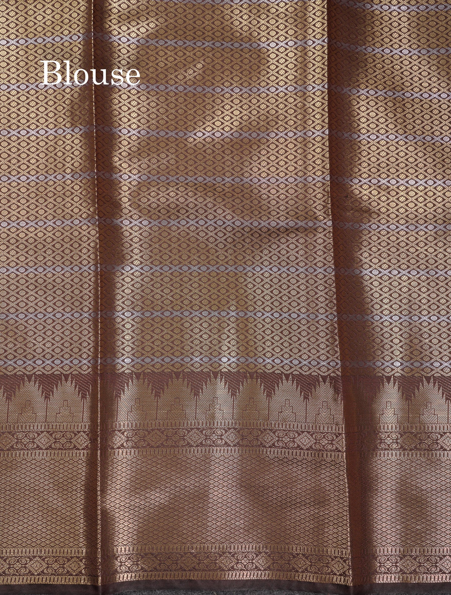 Beautiful Dark Magenta Silver & Gold Buttas Mixed Cotton Fancy Saree With Traditional Evening Morning Temple Border