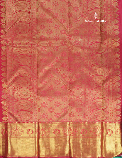 Beautiful Maroon MeenaKari Work Pure Kanjivaram Silk Saree (2G) Zari With Self Border