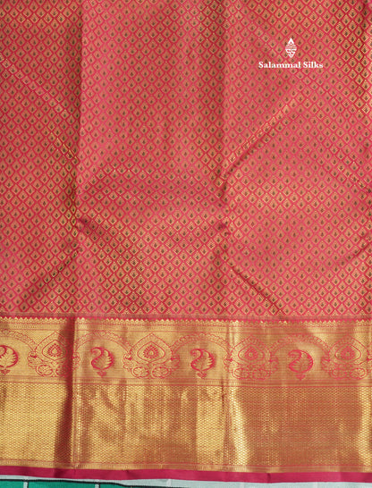 Beautiful Maroon MeenaKari Work Pure Kanjivaram Silk Saree (2G) Zari With Self Border