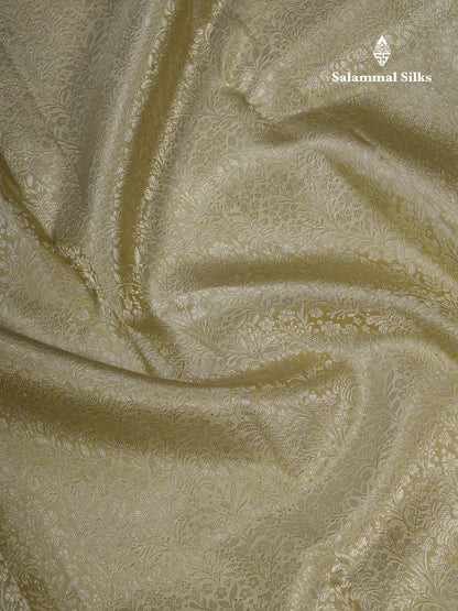 Beautiful Cream Bridal Pure Kanjivaram Silk Saree With Contrast Navy Blue Traditional Evening Morning Border