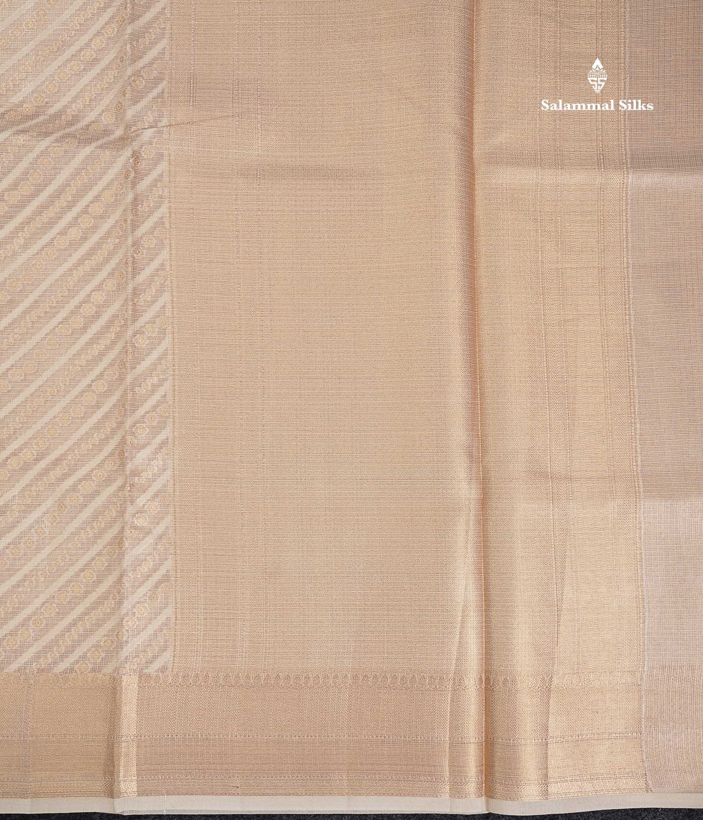 Kota Cotton  Saree -  Gold Zari Butta Along With Fancy Border