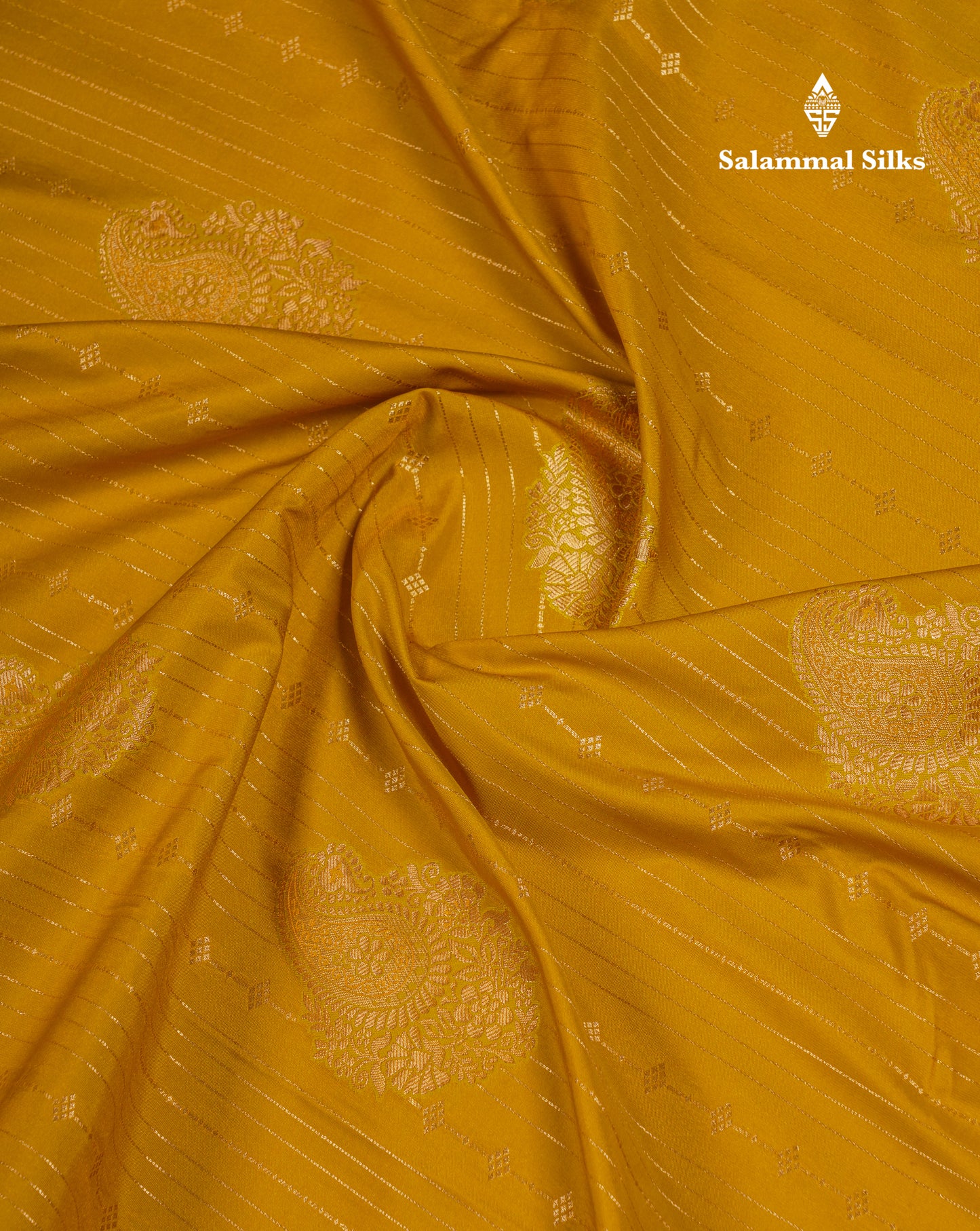 Beautiful Yellow Semi Silk Saree With Contrast Sapphire Green Blouse
