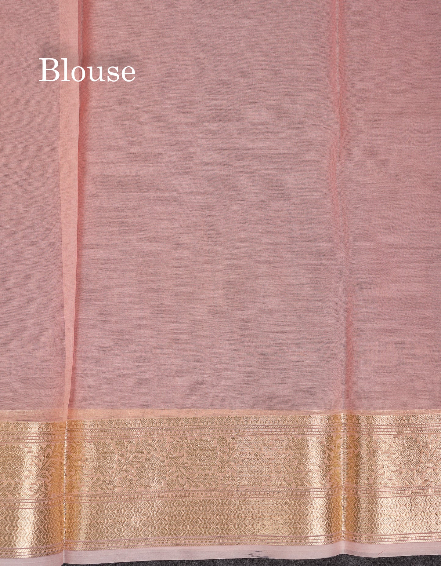 Beautiful Dark Peach Zig-Zag Thread Work Semi Organza Fancy Saree With Traditional Border