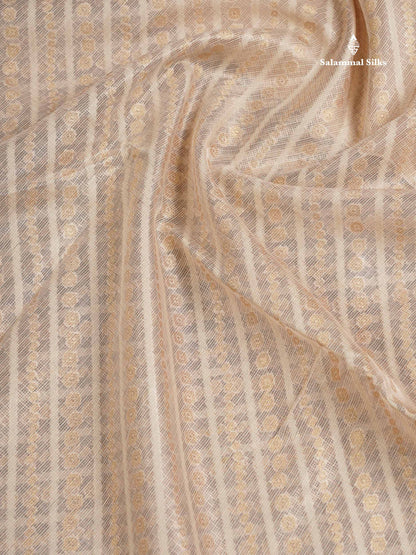 Kota Cotton  Saree -  Gold Zari Butta Along With Fancy Border