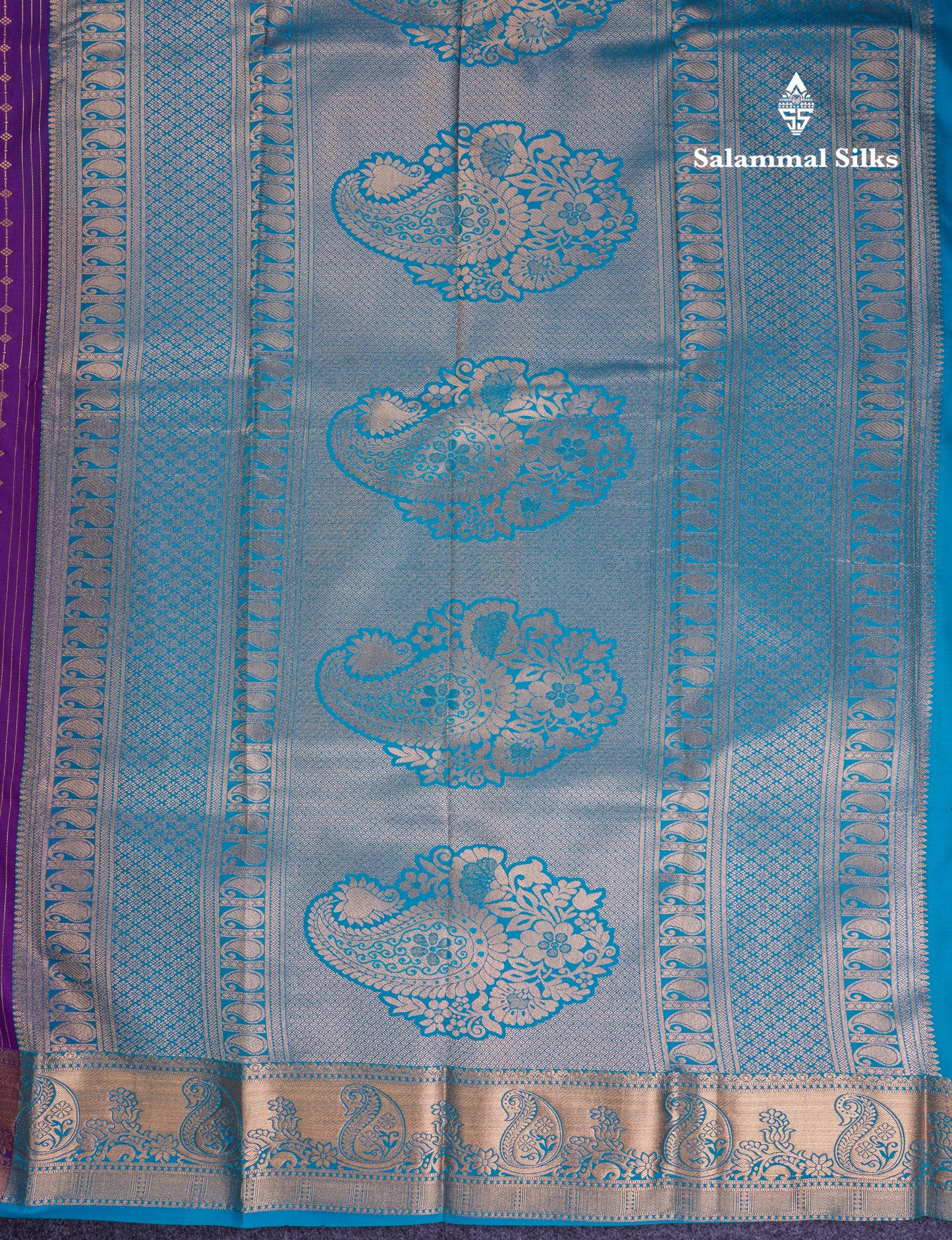 Beautiful Yellow Semi Silk Saree With Contrast Sapphire Green Blouse