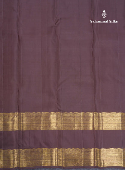 Rust Orange Beautiful Pure Kanjivaram Silk Saree With Dark Brown Double Border