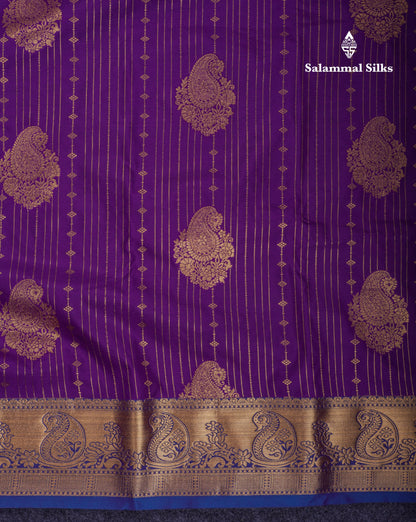 Beautiful Yellow Semi Silk Saree With Contrast Sapphire Green Blouse