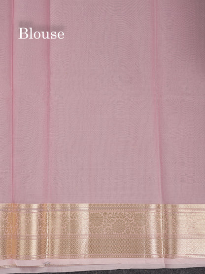 Beautiful Light Rexona Wave Pattern Thread Work Semi Organza Fancy Saree With Traditional Border