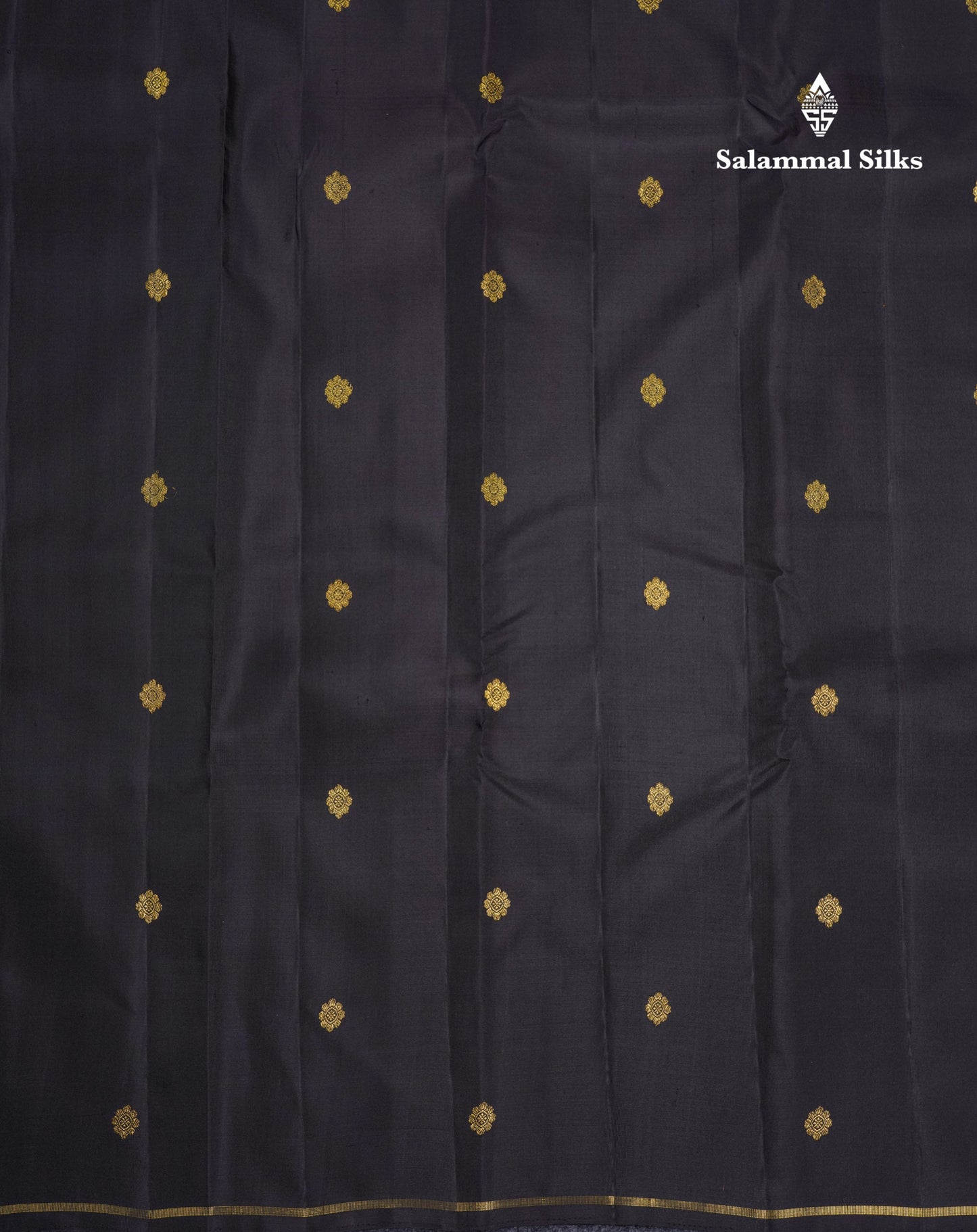 Dark Brown Beautiful Pure Kanjivaram Silk Sree With Small Border