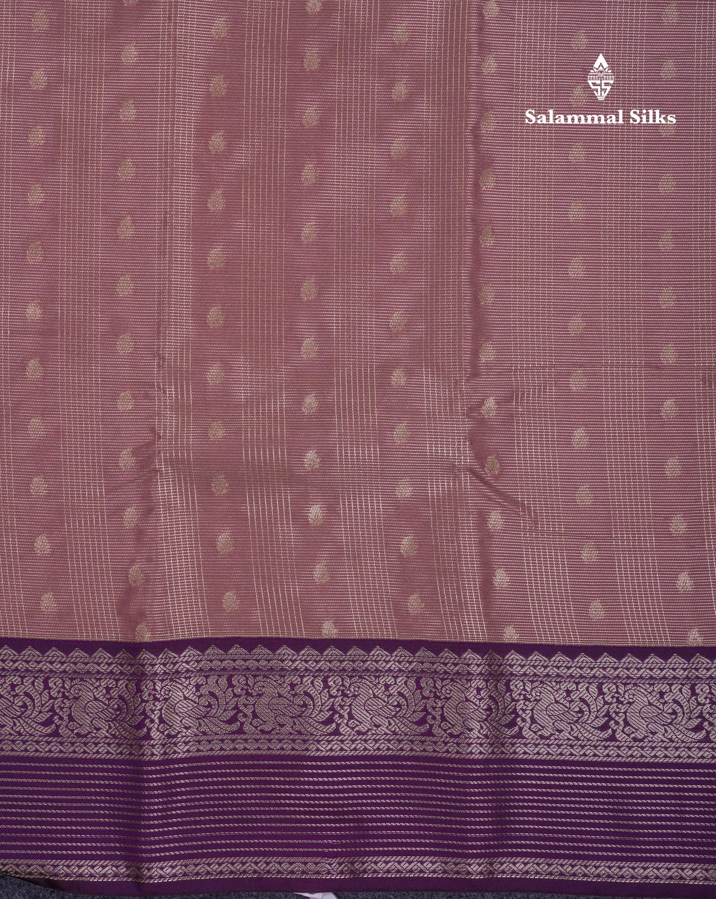 Beautiful Peach Semi Silk Saree With Contrast Dark Magenta Traditional Border