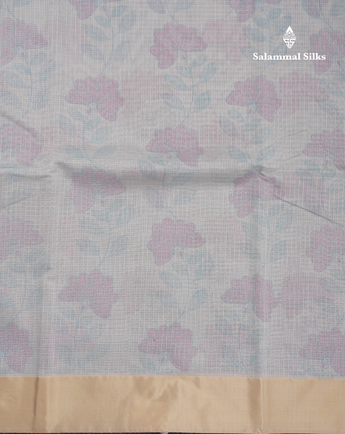 Beautiful Pastel Blue Kota Cotton Fancy Saree With Contrast Sandal Plain Border