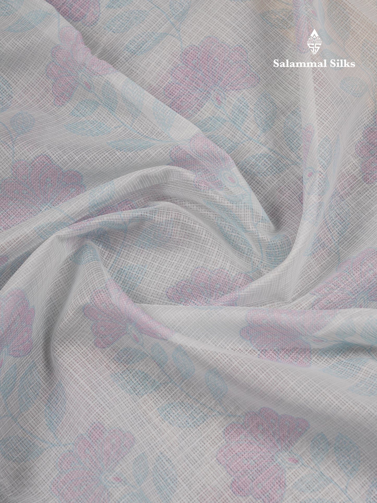 Beautiful Pastel Blue Kota Cotton Fancy Saree With Contrast Sandal Plain Border