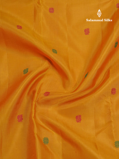 Yellow Thread Work Beautiful Pure Kanjivaram Silk Saree With Thread Work Border
