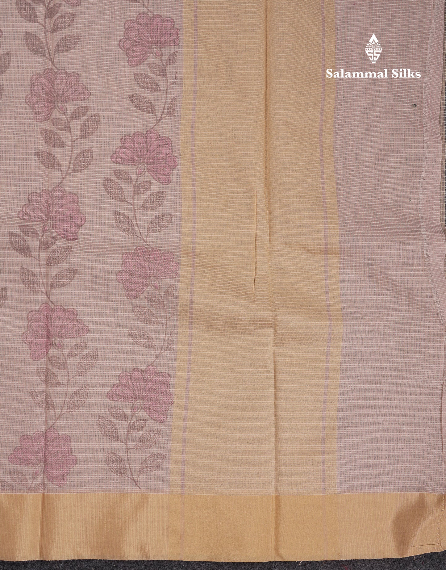 Beautiful Pastel Blue Kota Cotton Fancy Saree With Contrast Sandal Plain Border