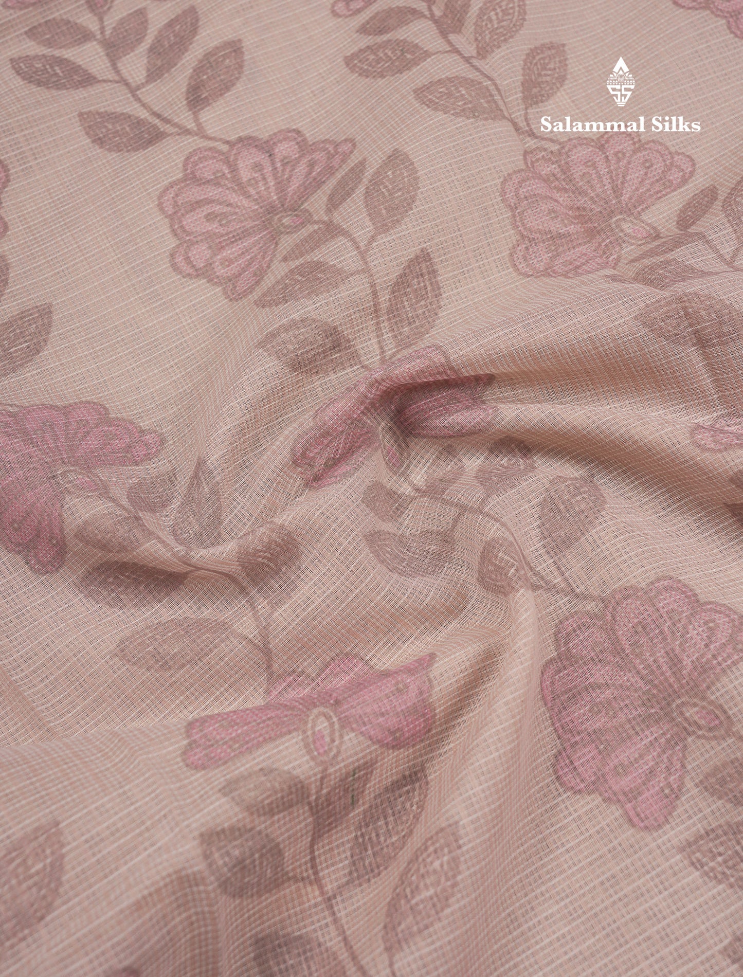 Beautiful Pastel Blue Kota Cotton Fancy Saree With Contrast Sandal Plain Border
