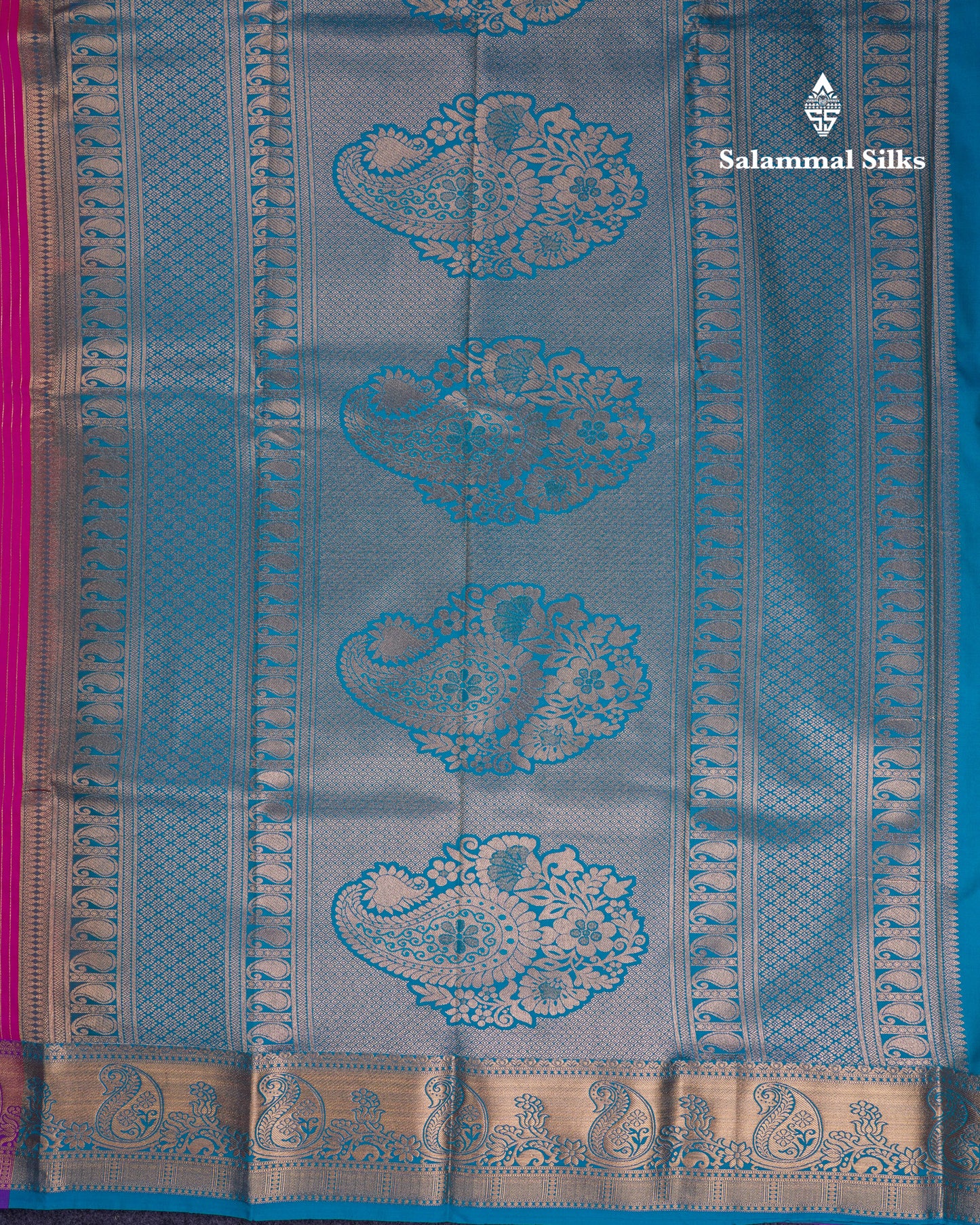 Beautiful Yellow Semi Silk Saree With Contrast Sapphire Green Blouse