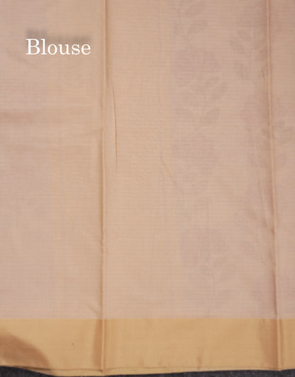 Beautiful Pastel Blue Kota Cotton Fancy Saree With Contrast Sandal Plain Border