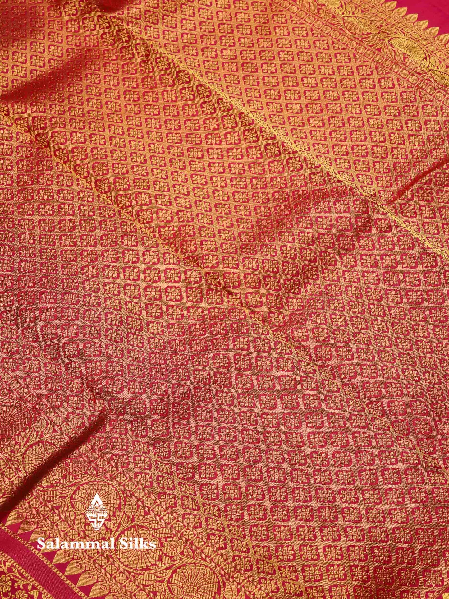 Beautiful Dual Tone Pink Bridal Pure Kanjivaram Silk Saree With Traditional Long Pallaku Border