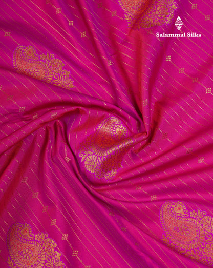 Beautiful Yellow Semi Silk Saree With Contrast Sapphire Green Blouse