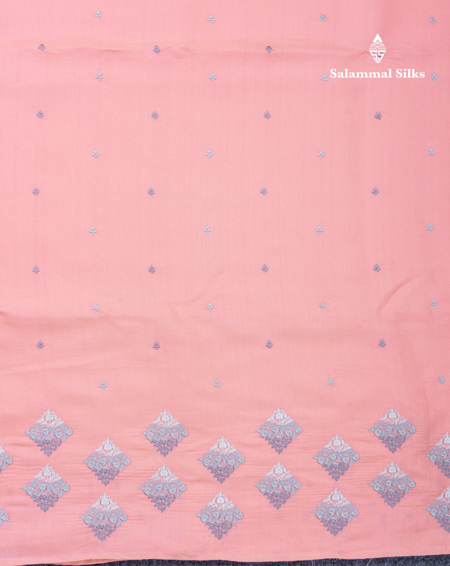 Peach Pink Tussar Fancy Saree With Self Blouse